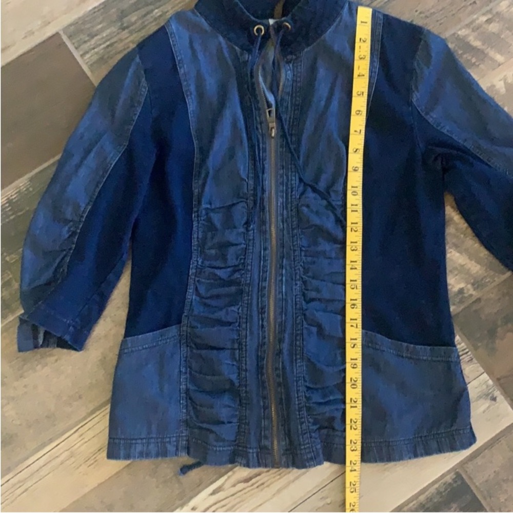 XCVI Denim Blue Women's Shacket - Picture 11 of 14